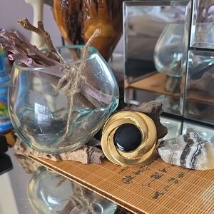 Gold and Black Decorative Accent Knob